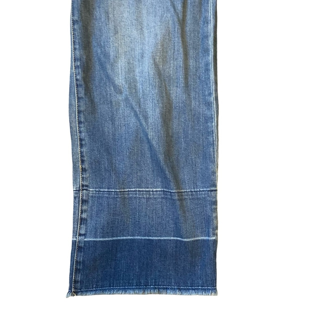 Anthropologie Pilcro & the Letterpress Raw Hem Cropped Flare Denim Wide Leg - Picture 3 of 11